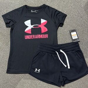 Under Armour Girls Shirt / Shorts S(8) NWT